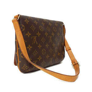 Louis Vuitton Shoulder Bag Short Brown Monogram Musette Leather Tango